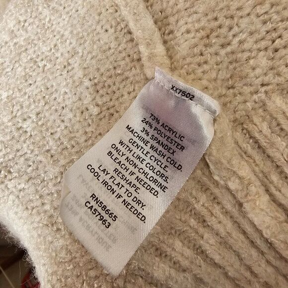 NEVER WORN LEITH CABLE KNIT COZY DUSTER / LONG OATMEAL CARDIGAN SIZE MEDIUM - Picture 14 of 16